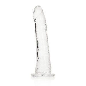 Alternative view of RealRock Crystal Clear Slim 6 in. Dildo Clear