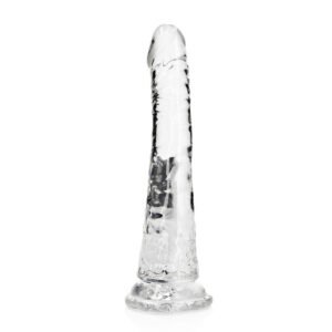 Alternative view of RealRock Crystal Clear Slim 7 in. Dildo Clear
