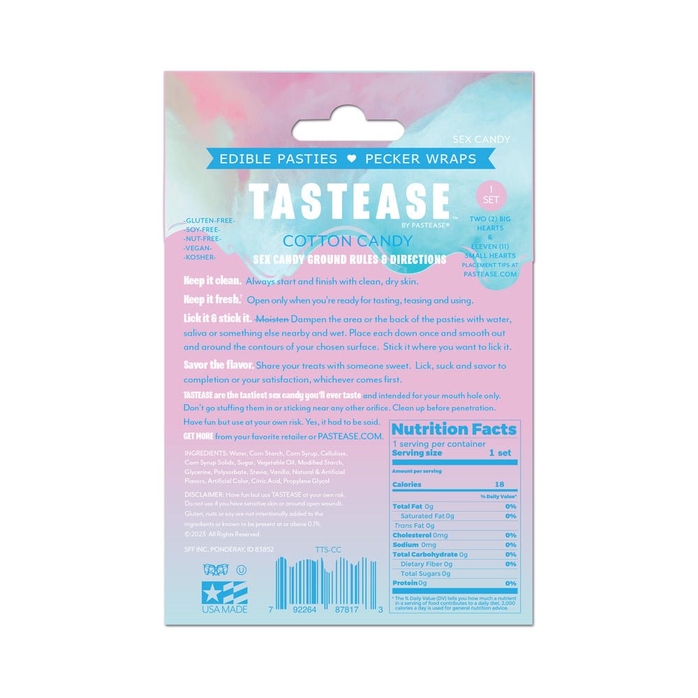 Tastease by Pastease Cotton Candy Edible Pasties & Pecker Wraps - Image 2