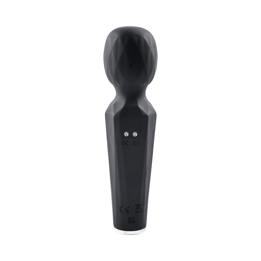 Evolved Rainbow Sucker Light-Up Rechargeable Dual-Function Silicone Suction Wand Vibrator Black - Image 6