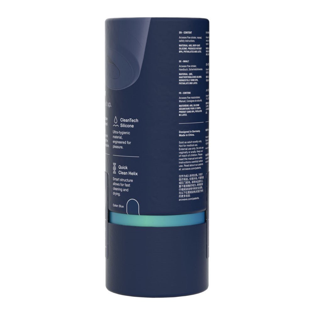 Arcwave Pow Silicone Stroker with Suction Control Blue - Image 10