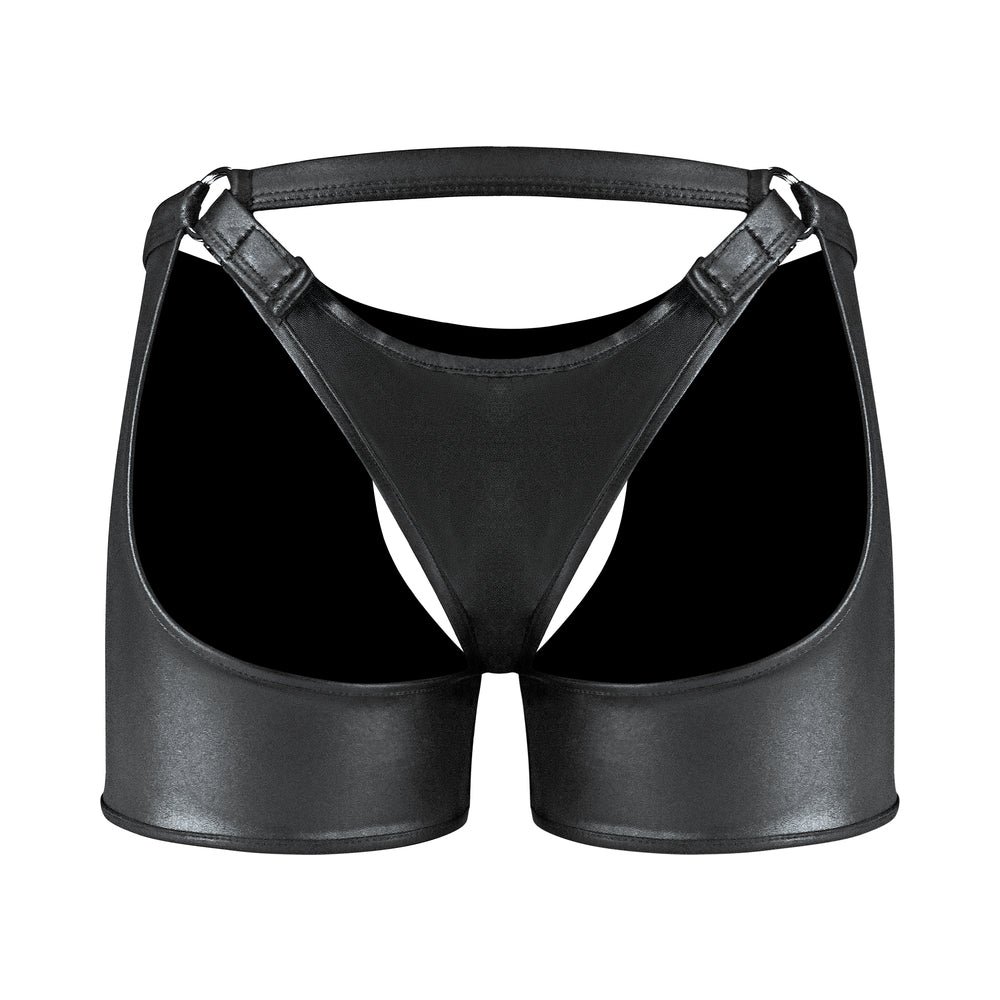 Male Power Fetish Poseidon Chap-Style Short Black L/XL - Image 2