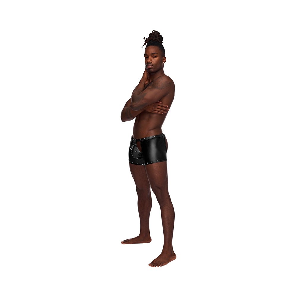 Male Power Fetish Poseidon Chap-Style Short Black L/XL - Image 5
