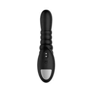 Alternative view of Forto Ribbed Pro Rechargeable Silicone Vibrating Anal Massager Black