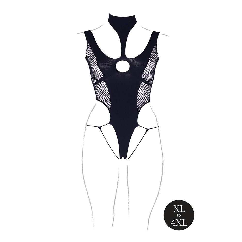 Le Desir Shade Cyllene XLVIII Bodysuit with Turtleneck Black Queen Size - Image 4