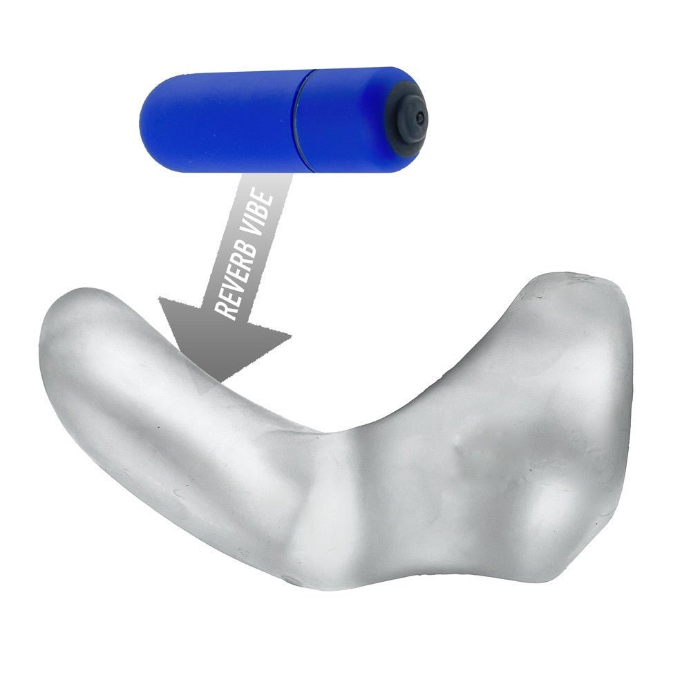 Hunkyjunk Buzzfuck Cock & Ball Sling with Taint Vibrator Clear Ice - Image 3