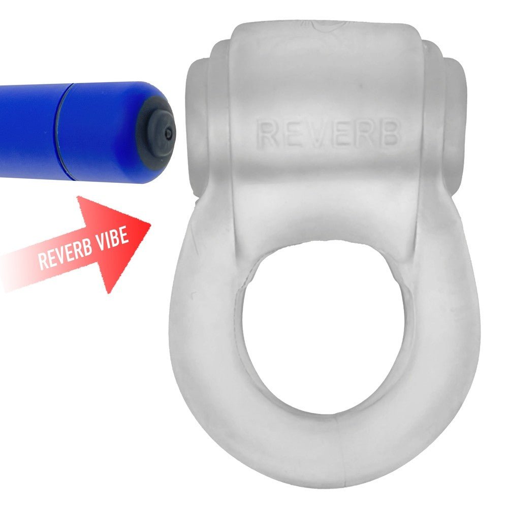 Hunkyjunk Revring Cockring with Bullet Vibrator Clear Ice - Image 8