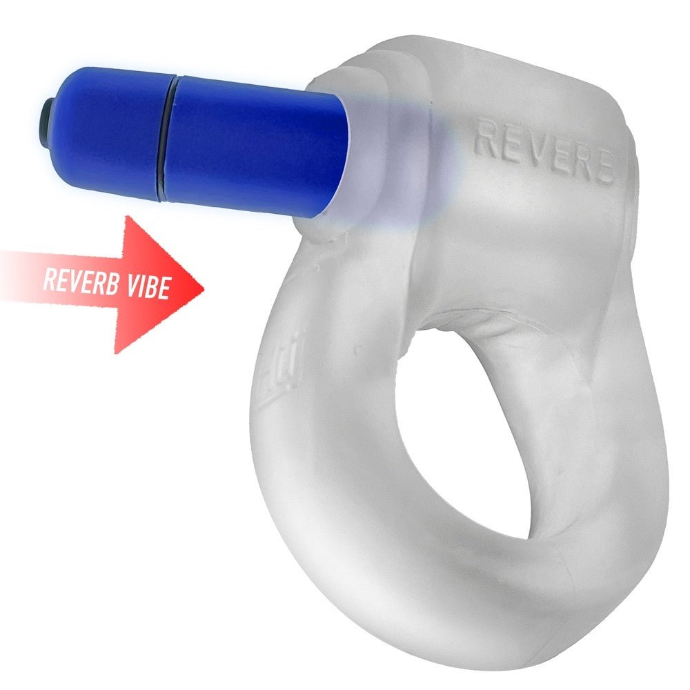 Hunkyjunk Revring Cockring with Bullet Vibrator Clear Ice - Image 9