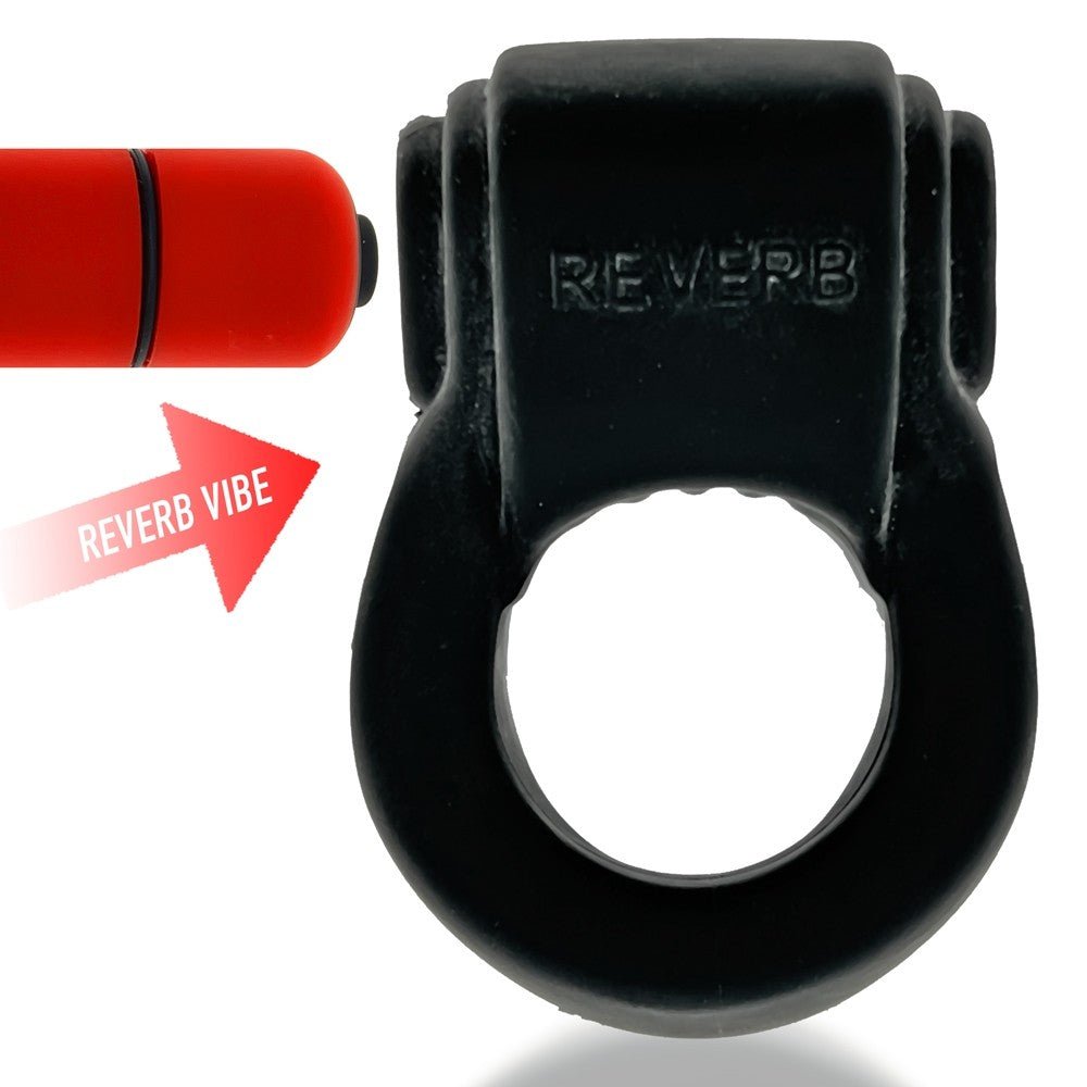 Hunkyjunk Revring Cockring with Bullet Vibrator Tar Ice - Image 7