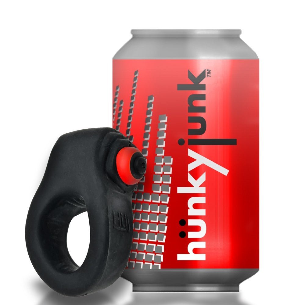 Hunkyjunk Revring Cockring with Bullet Vibrator Tar Ice - Image 8