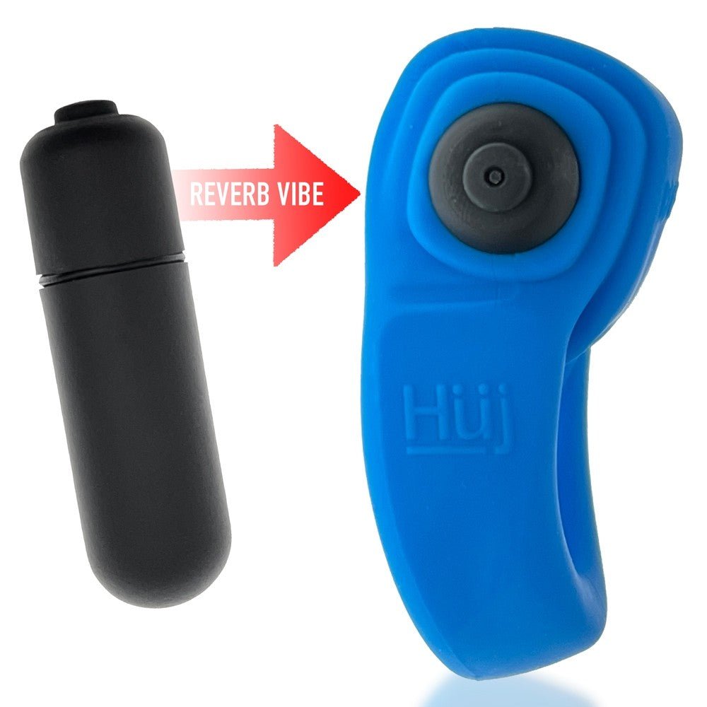Hunkyjunk Revring Cockring with Bullet Vibrator Teal Ice - Image 7