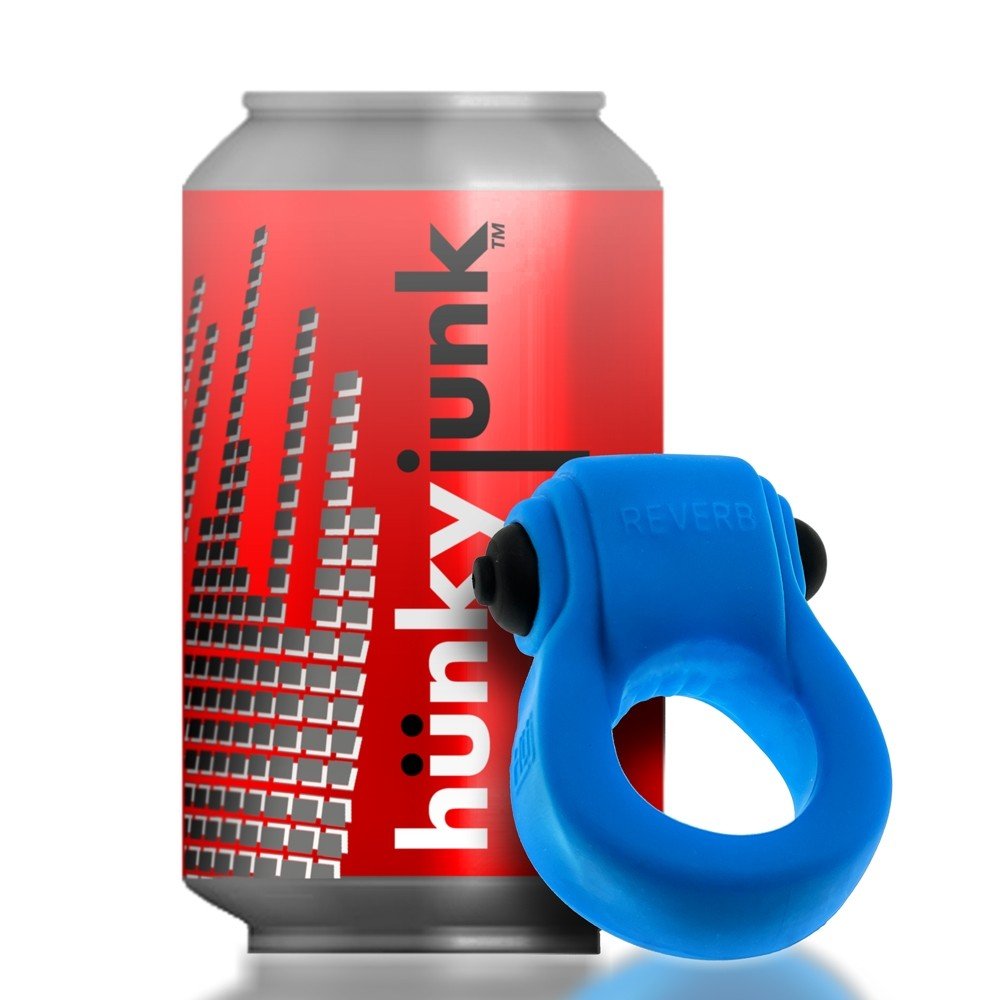 Hunkyjunk Revring Cockring with Bullet Vibrator Teal Ice - Image 8