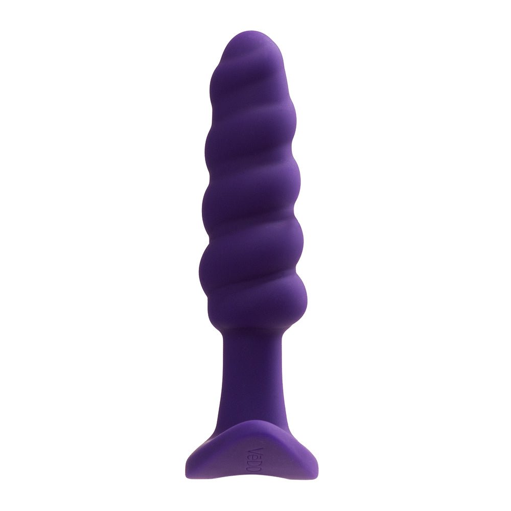 VeDO Twist Rechargeable Silicone Vibrating Anal Plug Purple - Image 4