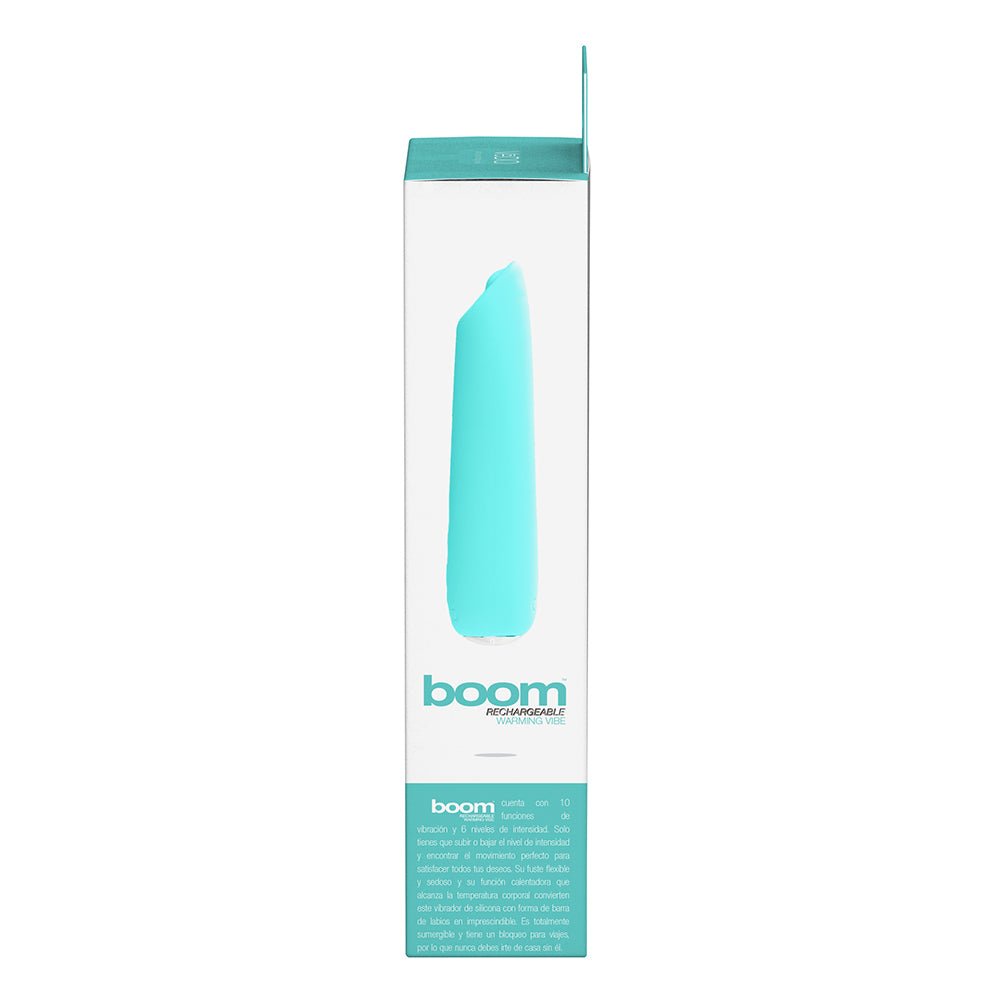 VeDO Boom Rechargeable Warming Silicone Slimline Vibrator Turquoise - Image 7