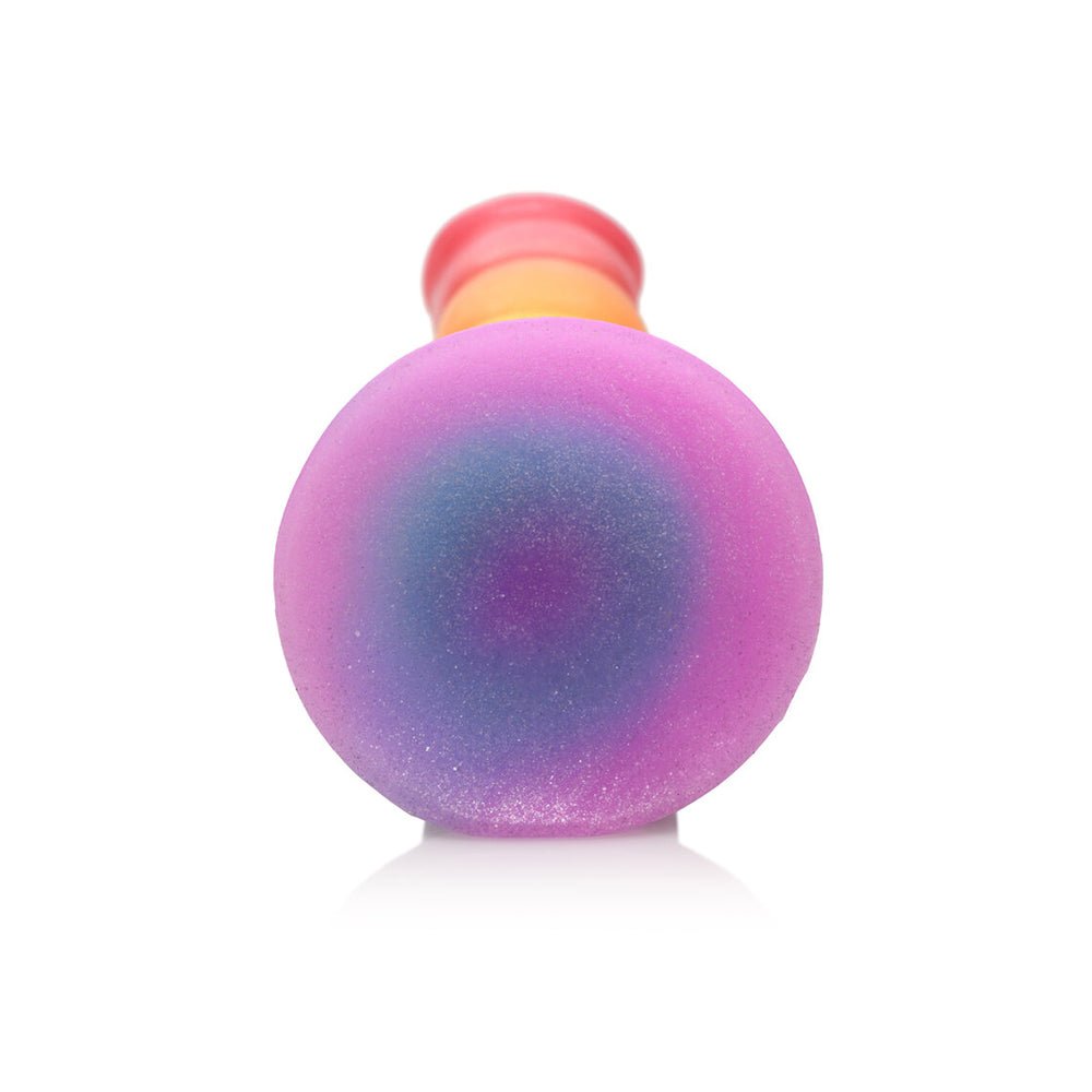 Simply Sweet Swirl 6.5 in. Silicone Dildo Rainbow - Image 7