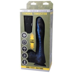 Alternative view of Fort Troff Tendril Thruster Mini Fuck Machine Rechargeable Remote-Controlled Silicone 8.5 in. Thrusting Dildo Blue/Black