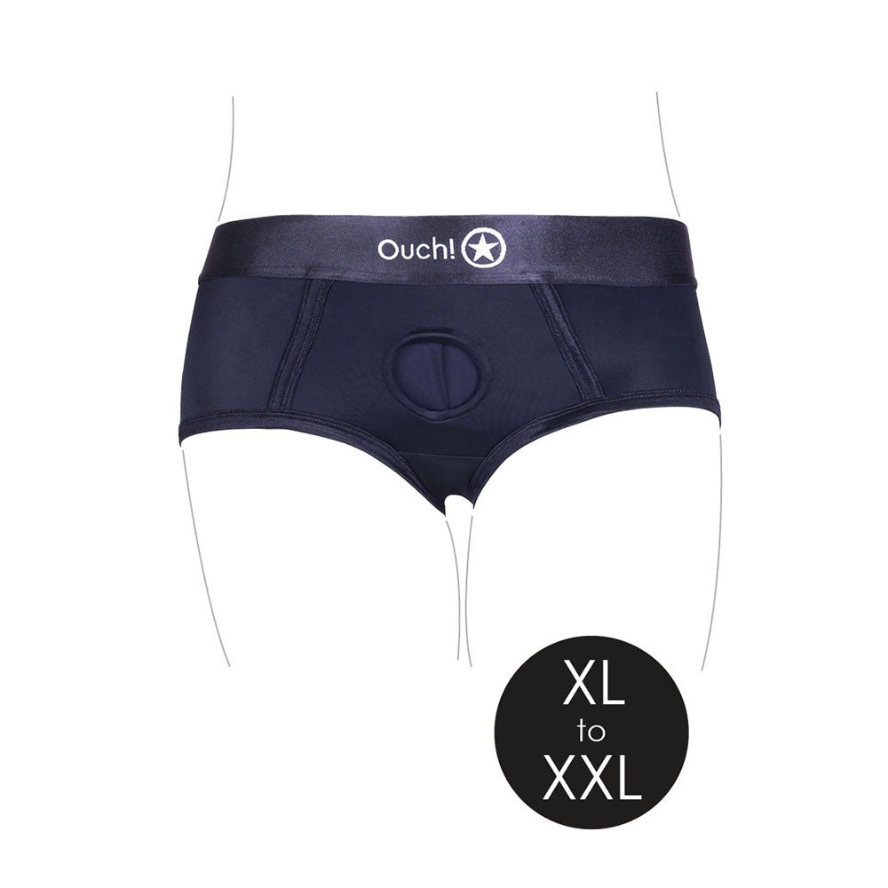 Ouch! Vibrating Strap-on Brief Black XL/2XL - Image 5