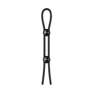 Alternative view of Nexus Forge Adjustable Silicone Cock and Ball Lasso Ring Black