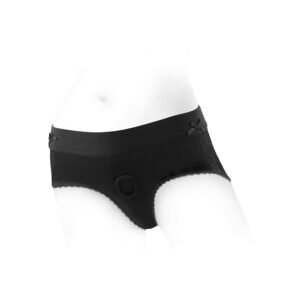 Alternative view of SpareParts Bella Cleavage Booty Short Harness Black Size XS