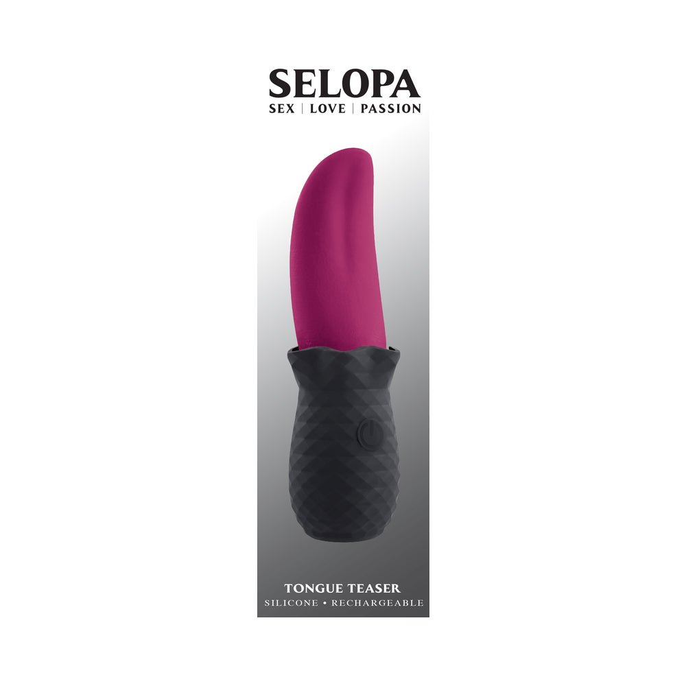 Selopa Tongue Teaser Vibe Rechargeable Silicone Pink Black - Image 10