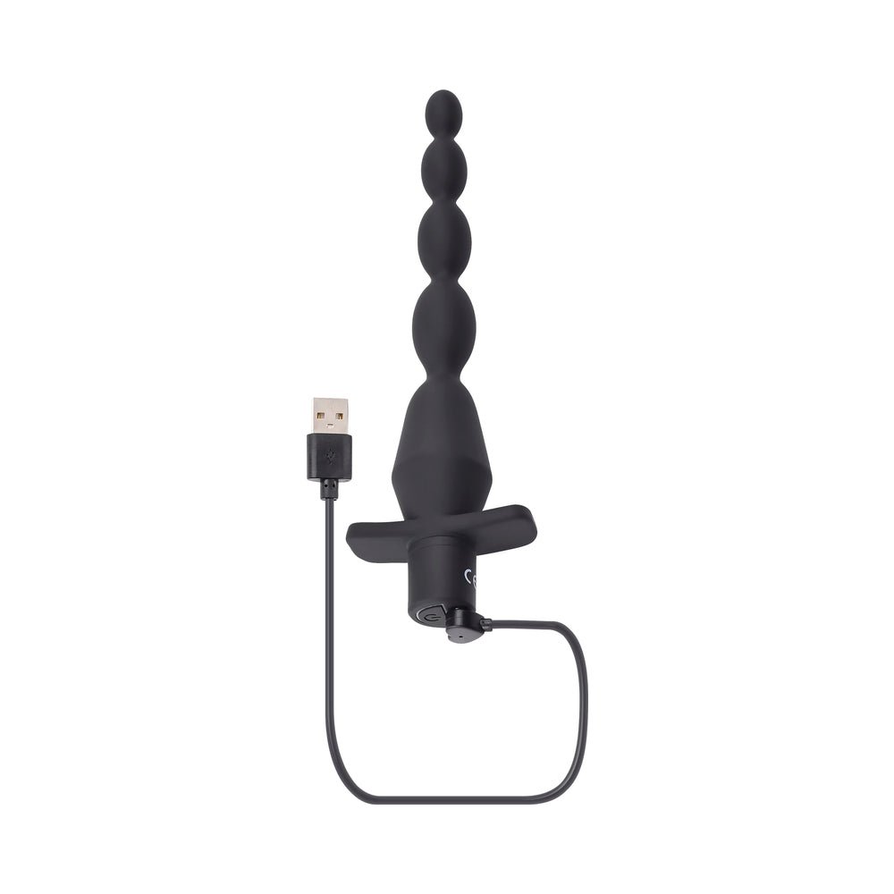 Selopa Vibrating Butt Beads Rechargeable Anal Silicone Black - Image 6