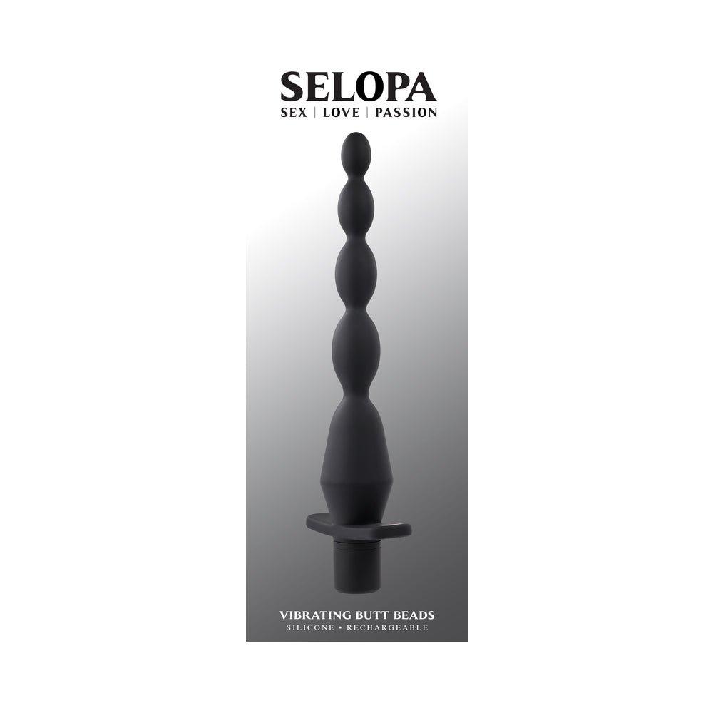 Selopa Vibrating Butt Beads Rechargeable Anal Silicone Black - Image 8