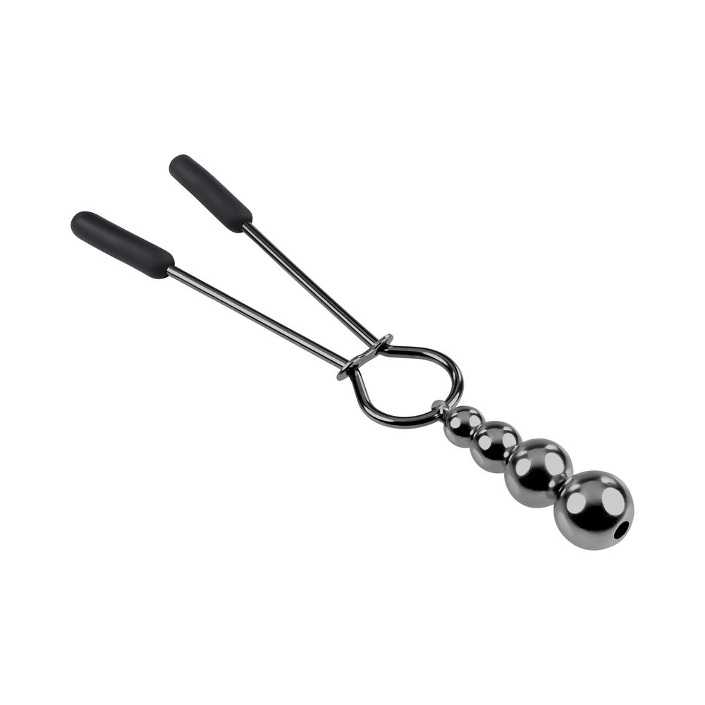 Selopa Beaded Nipple Clamps Stainless Steel Black Chrome - Image 4