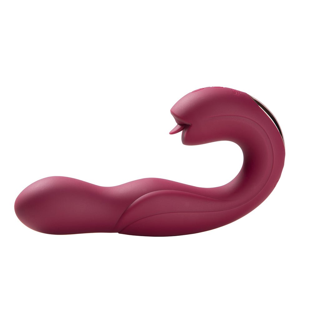 Honey Play Box Joi Pro Rotating Head G-Spot Vibrator and Clit Licker Remote Controlled Maroon - Image 2