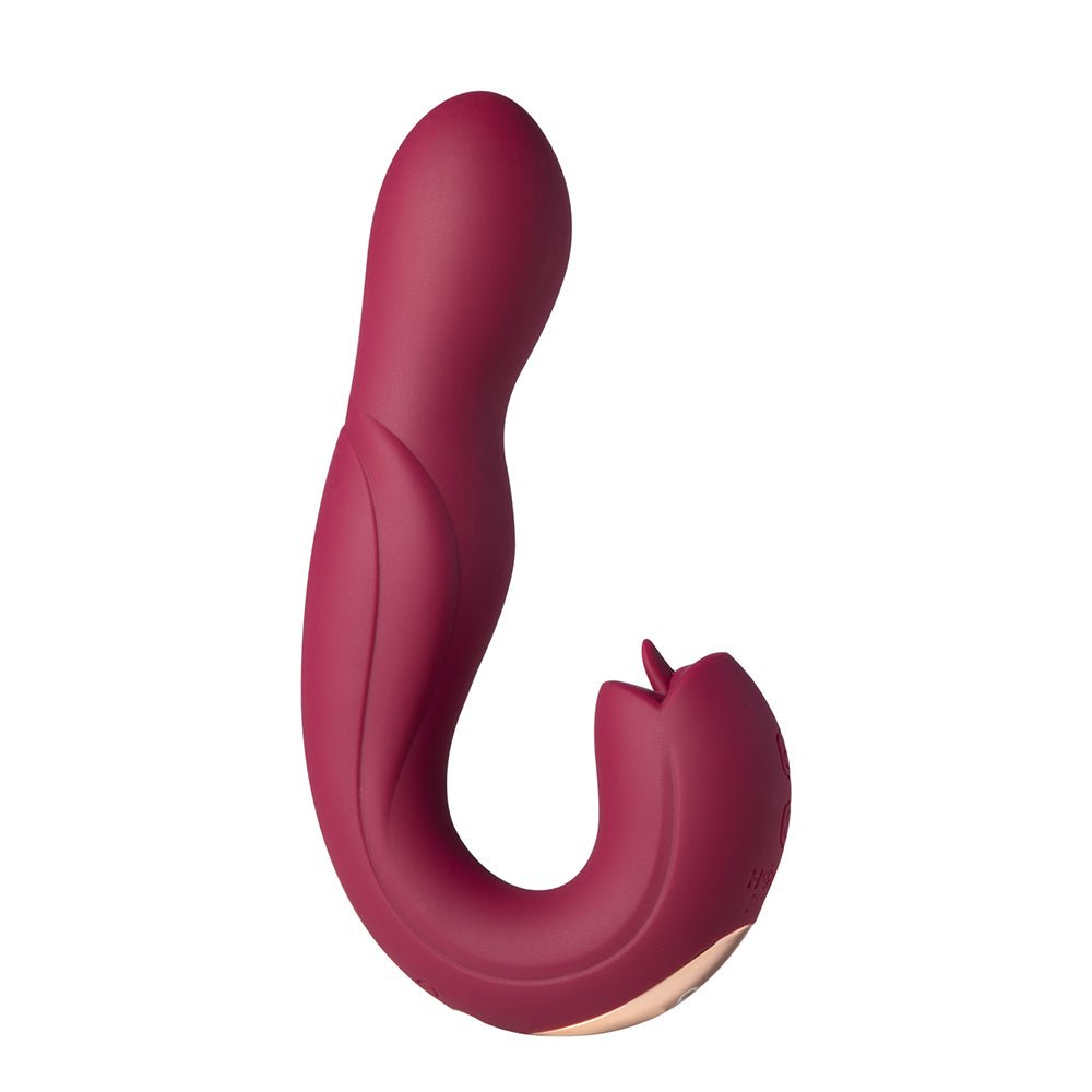 Honey Play Box Joi Pro Rotating Head G-Spot Vibrator and Clit Licker Remote Controlled Maroon - Image 4