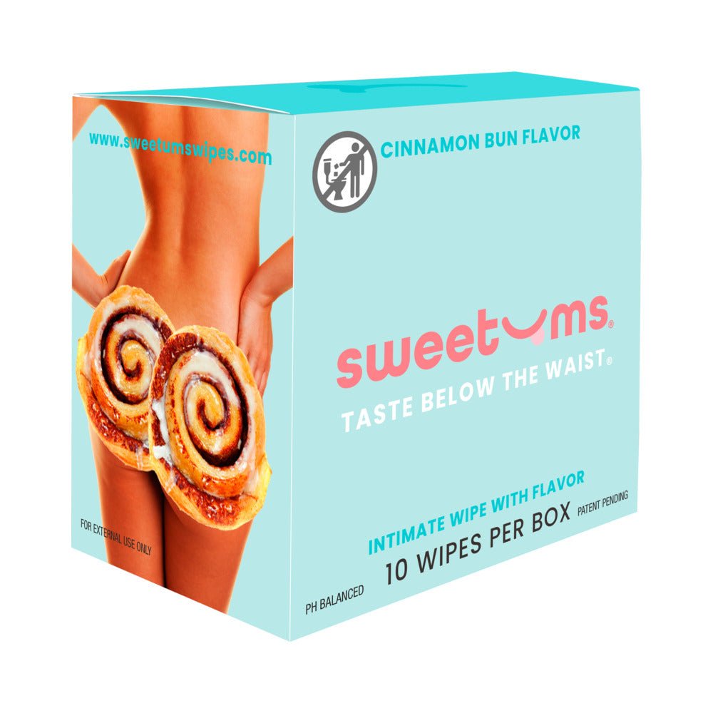 Sweetums Intimate Wipes Cinnamon Bun Flavor 10-Pack - Image 3