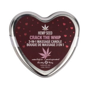 Alternative view of Earthly Body Hemp Seed Valentine 3-in-1 Massage Candle Crack The Whip 4.7 oz.