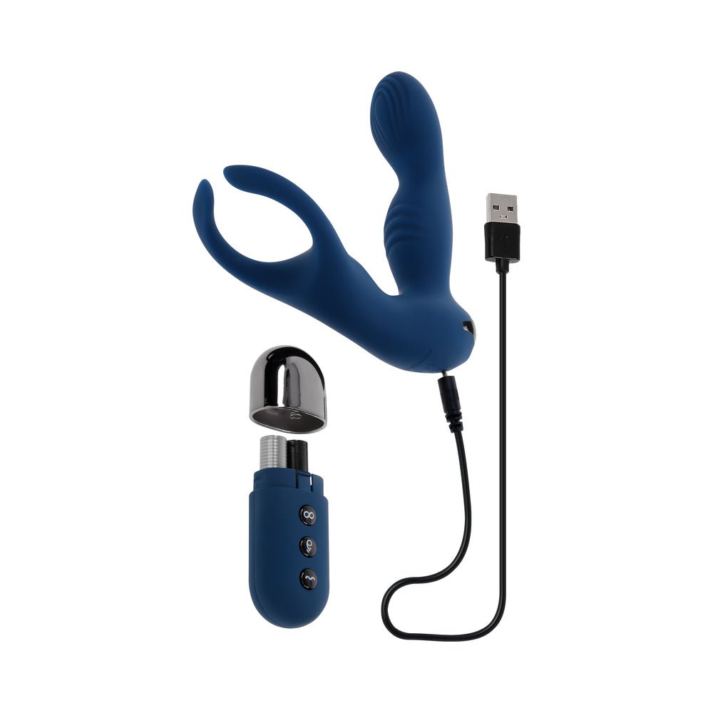 Zero Tolerance By All Means Rechargeable Prostate Vibrator with Remote Silicone Blue - Image 9