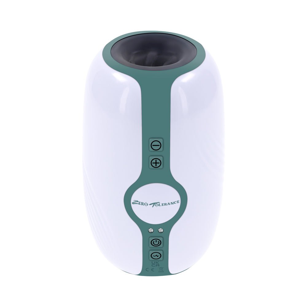 Zero Tolerance Touchdown Rechargeable Vibrating Tightening Stroker Silicone White - Image 6