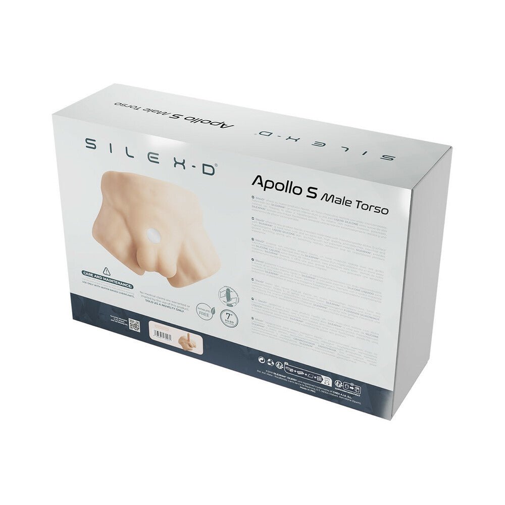 SILEX-D Apollo S Torso with 7 in. Liquid Silicone Model 2 Dildo Vanilla - Image 5
