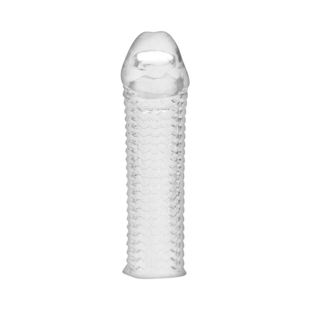 Blue Line 6.5 in. Clear Textured Penis Enhancing Sleeve Extension - Image 3