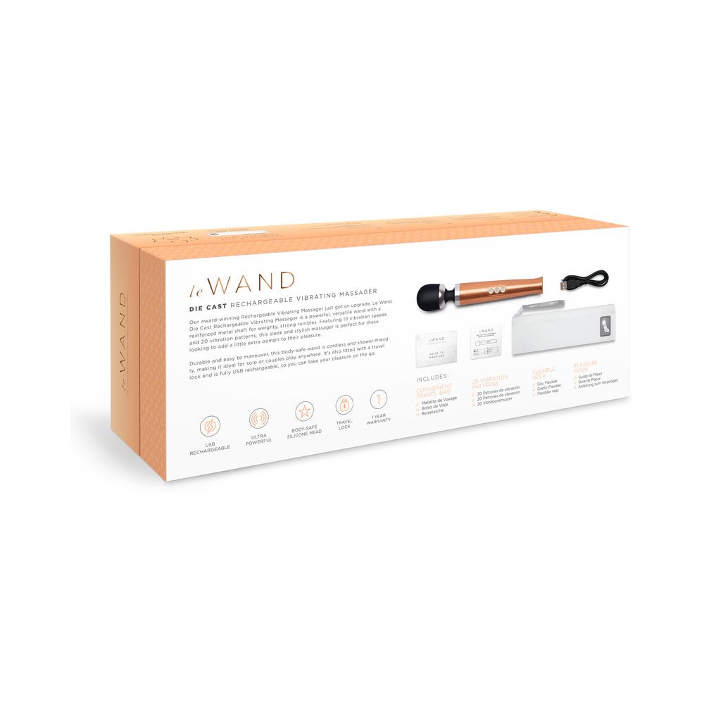 Le Wand Die Cast Rechargeable Massager Rose Gold - Image 8