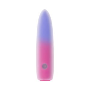 Alternative view of Evolved Paradise Bullet Rechargeable Dual Layer Silicone Bullet Vibrator Pink/Purple