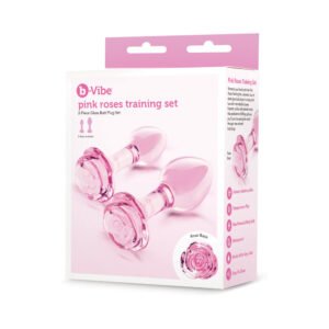 b-Vibe Pink Roses Training Plug Set