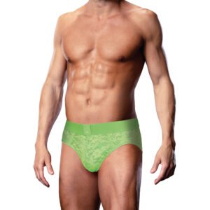 Alternative view of Prowler Lace Brief Neon Green 2XL