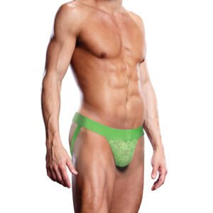 Alternative view of Prowler Lace Jock Strap Neon Green L
