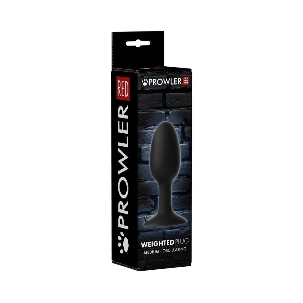 Prowler RED Weighted Butt Plug Black Medium