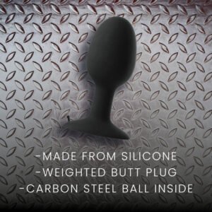 Alternative view of Prowler RED Weighted Butt Plug Black Large