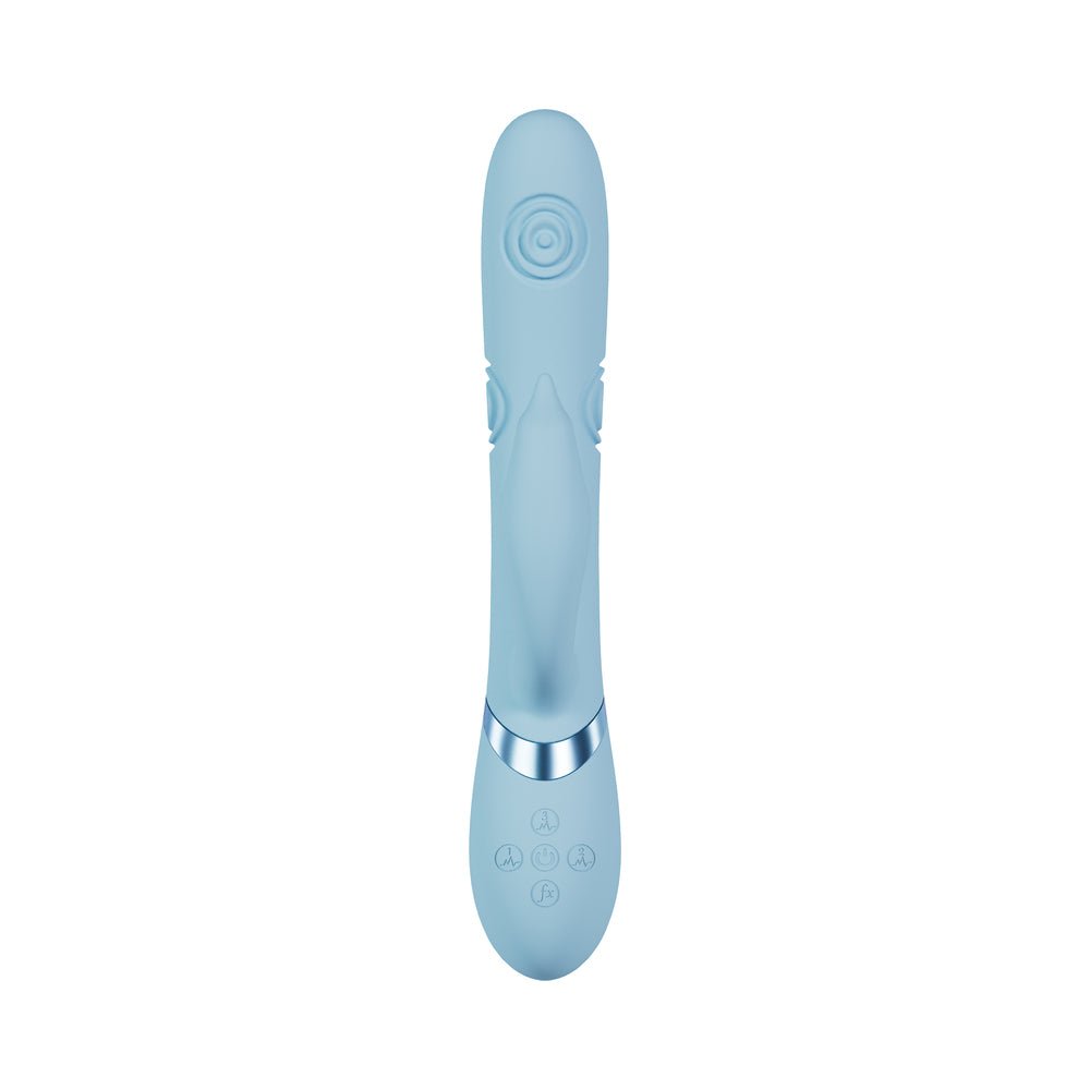 VIVE Pallina Rechargeable G-Spot and Tapping Beads Clit Stimulator Blue - Image 3