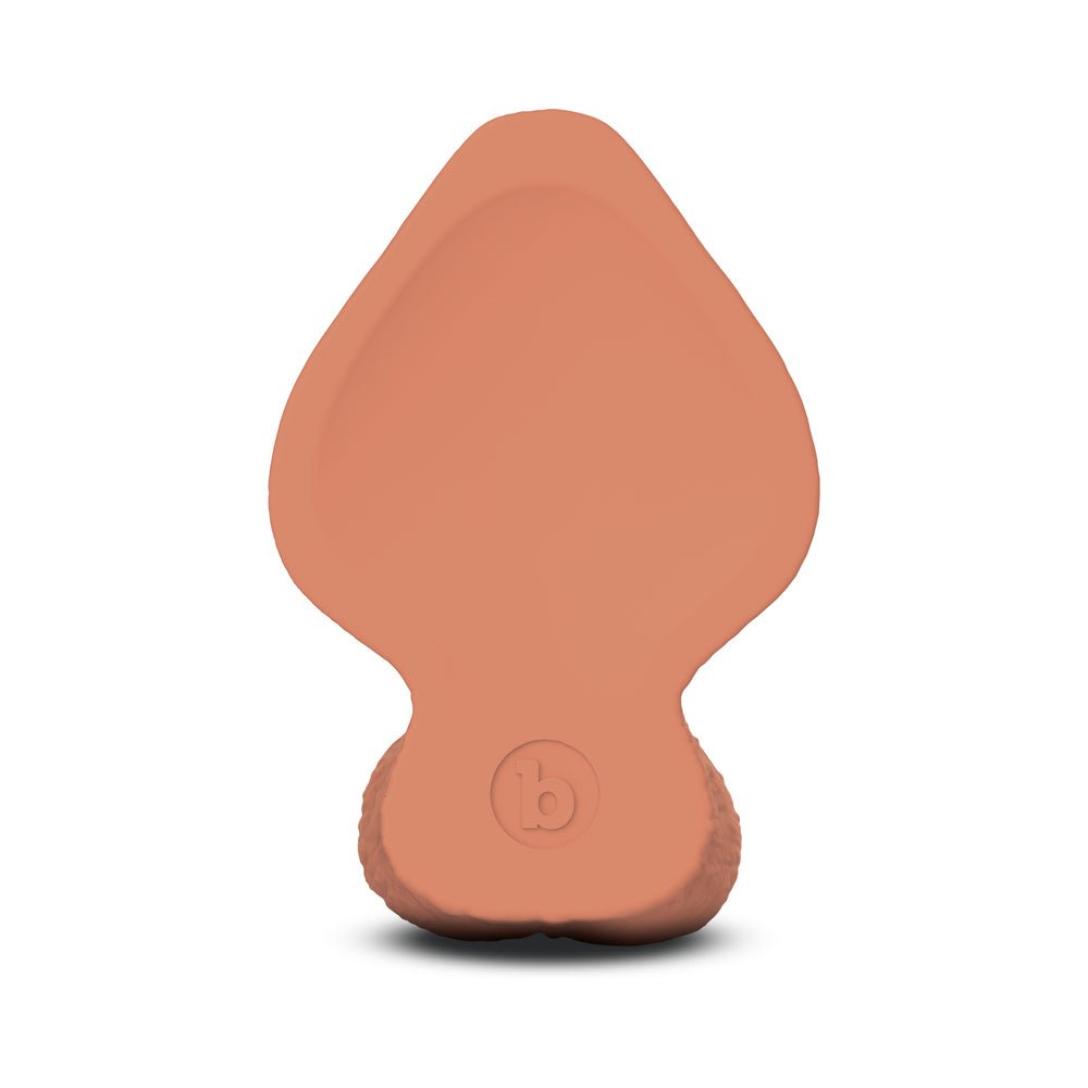 b-Vibe Slipskin Realistic Silicone Dildo 6 in. Girthy Mocha - Image 5