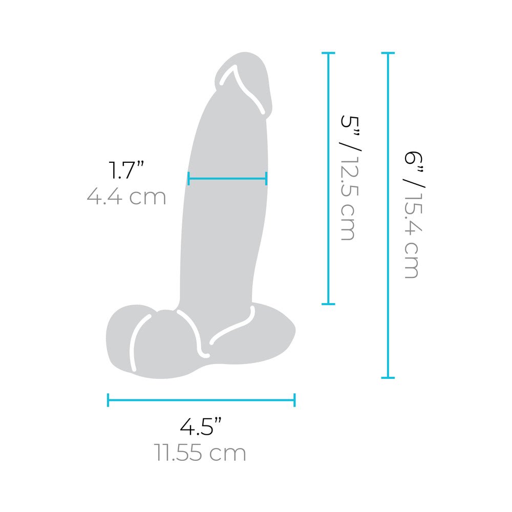 b-Vibe Slipskin Realistic Silicone Dildo 6 in. Girthy Mocha - Image 8