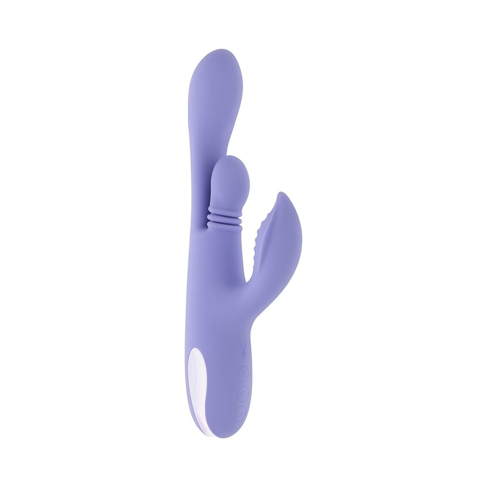 Playboy Nubbin Rubbin Rechargeable Dual Stimulator Vibe Silicone Purple - Image 5