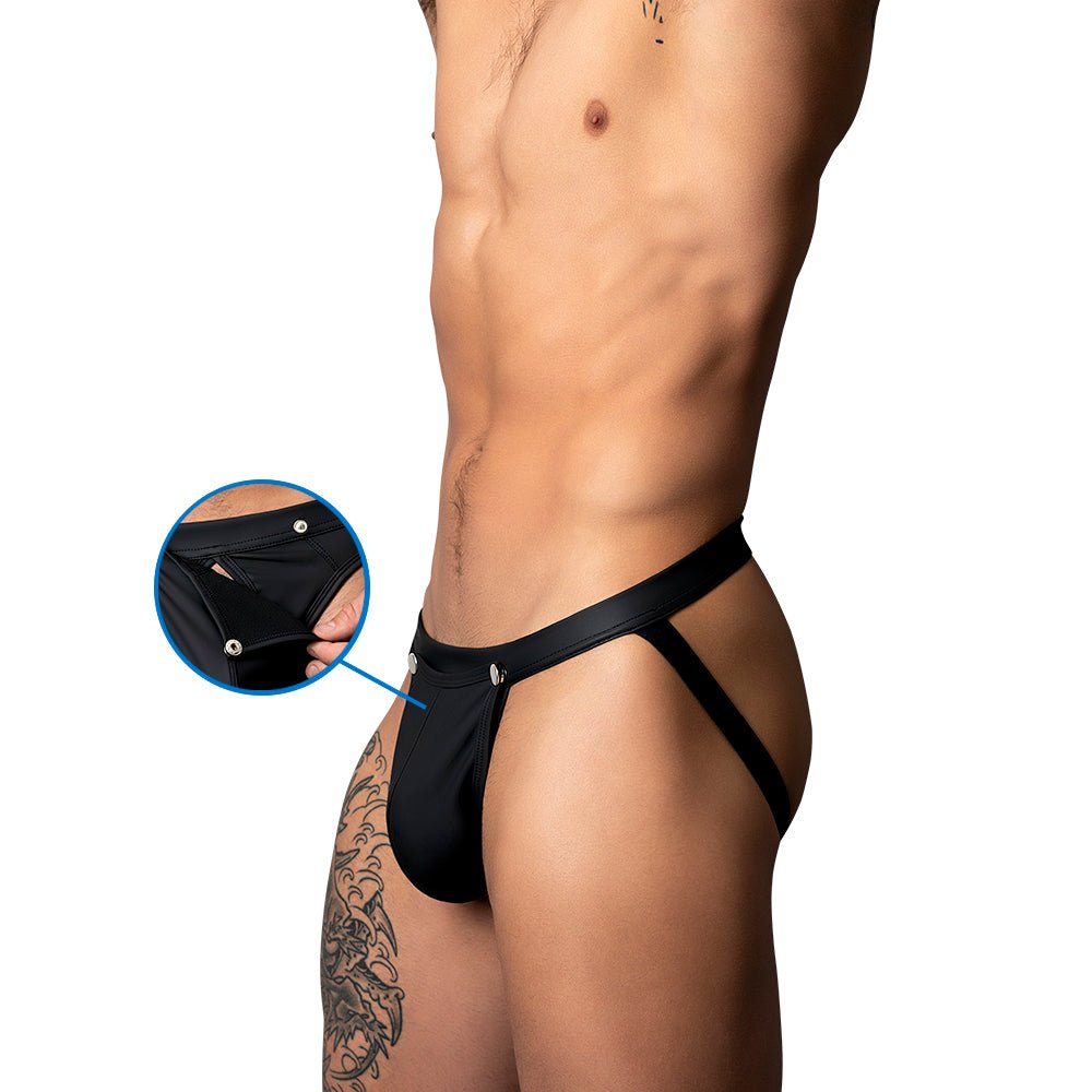 Male Power Oh Snap! Snap Off Jock Black S/M - Image 2