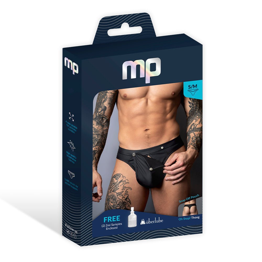 Male Power Oh Snap! Snap off Thong Black S/M - Image 6