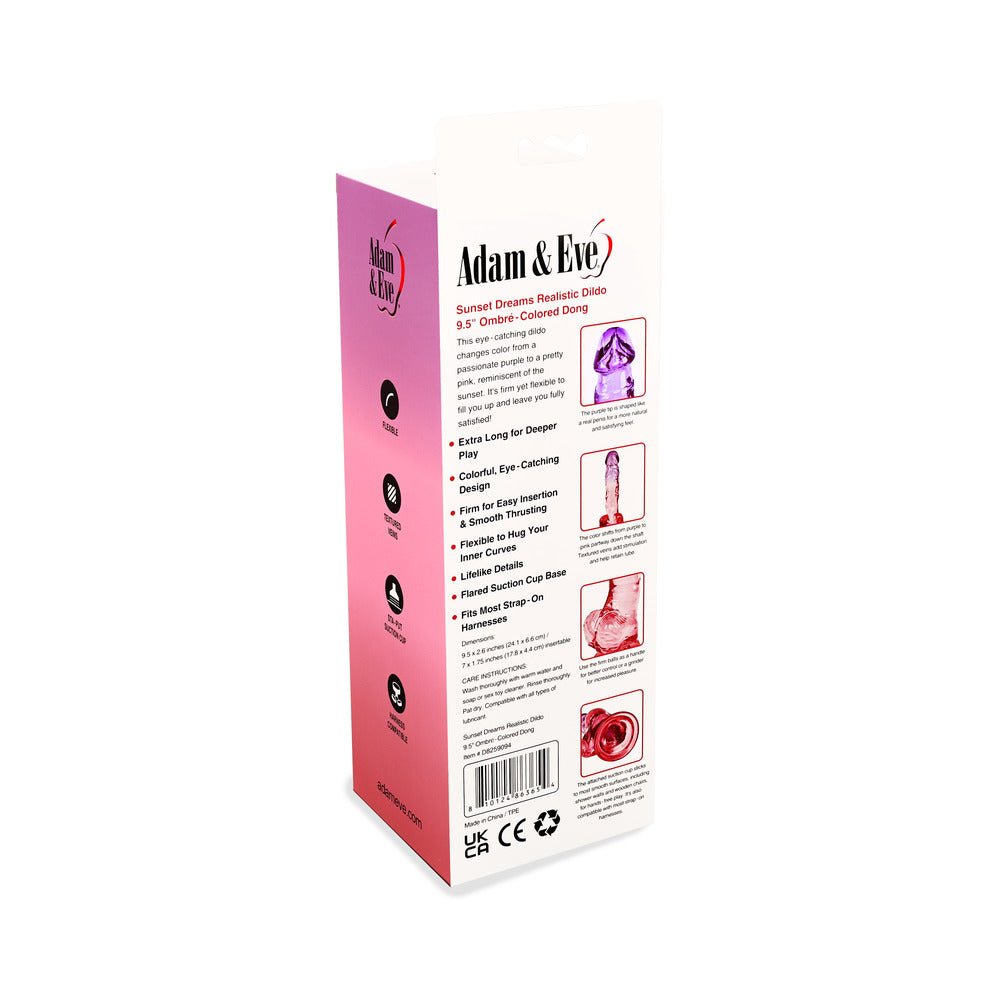 Adam & Eve Sunset Dreams Realistic Dildo 9.5 in. - Image 8