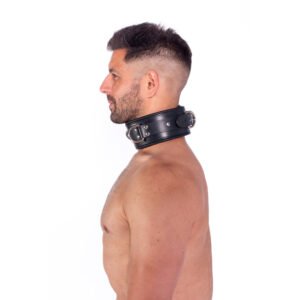 Alternative view of Prowler RED Leather Lockable Collar S/M